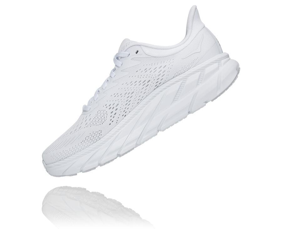 Running Shoes Womens - Hoka One One Clifton 7 - White - POYJECD-31